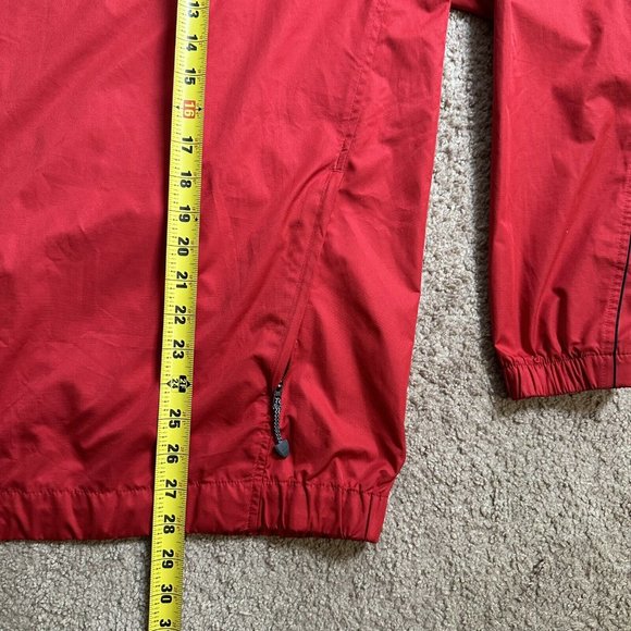 Nike Golf Windbreaker Men's Large Pullover V Neck Clima Fit Red Zip Pockets - Picture 7 of 12